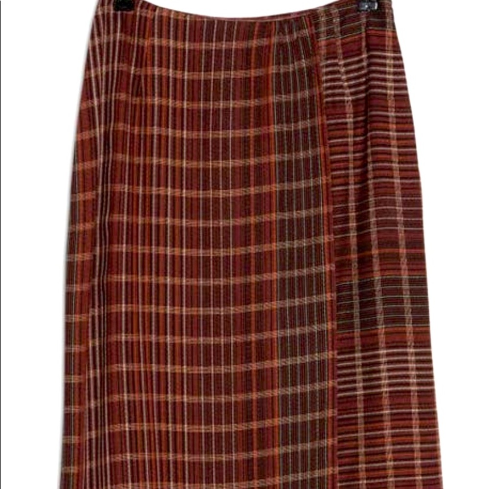 NWT Billy Reid Plaid Wrap Skirt Size 4